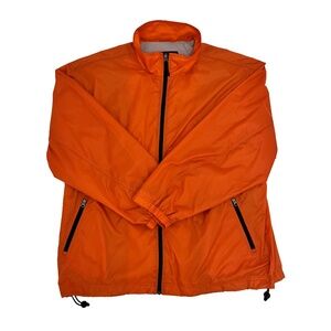 Champs Sports Men’s 2XL Orange Windbreaker Jacket Full Zip Lightweight Hooded